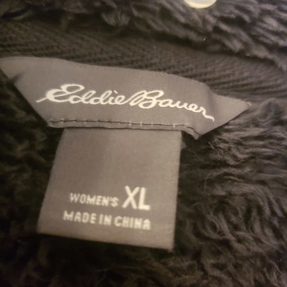 NWT Eddie Bauer teddy bear zip up jacket with pockets size XL - Picture 8 of 10